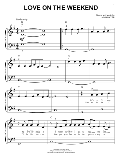 Love On The Weekend von John Mayer (Download) 
