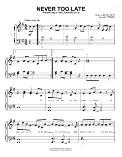 Never Too Late von Elton John (Download) 