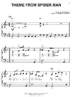 Theme From Spider-Man von Paul Francis Webster (Download) 