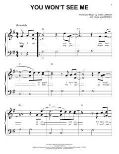 You Won't See Me von The Beatles (Download) 