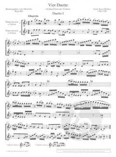 4 Duette von Franz Xaver Richter 