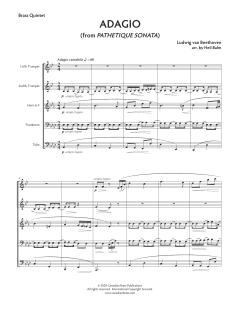Adagio from Sonata Pathetique - Full Score von Canadian Brass Quintet (Download) 
