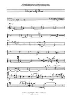 Adagio in G Minor - Bb Trumpet 2 von Canadian Brass Quintet (Download) 