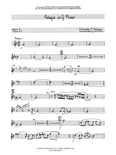 Adagio in G Minor - F Horn von Canadian Brass Quintet (Download) 