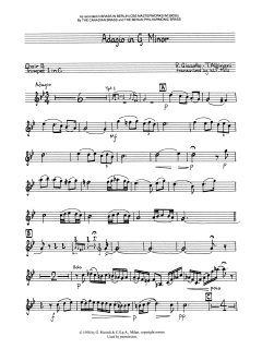 Adagio in G Minor - Trumpet 1 in C von Canadian Brass Quintet (Download) 