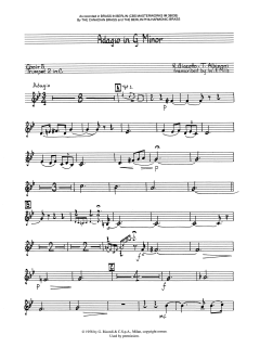 Adagio in G Minor - Trumpet 2 in C von Canadian Brass Quintet (Download) 