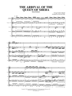 Arrival of the Queen of Sheba - Full Score von Canadian Brass Quintet (Download) 