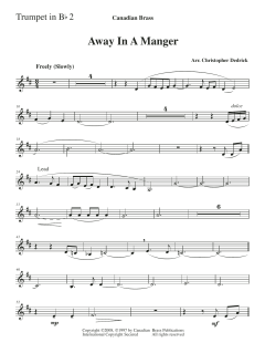 Away In A Manger - Bb Trumpet 2 von Canadian Brass Quintet (Download) 