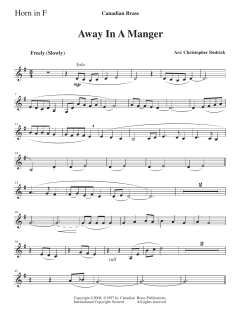 Away In A Manger - F Horn von Canadian Brass Quintet (Download) 