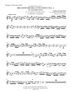 Brandenburg Concert No. 2 von Canadian Brass Quintet (Download) 
