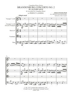 Brandenburg Concert No. 2 von Canadian Brass Quintet (Download) 