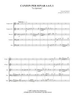 Canzon per Sonar A 4-5, I von Canadian Brass Quintet (Download) 