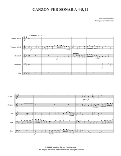 Canzon per Sonar A 4-5, II - Full Score von Canadian Brass Quintet (Download) 