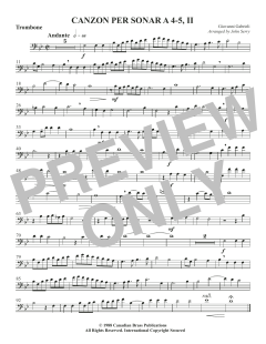Canzon per Sonar A 4-5, II - Trombone von Canadian Brass Quintet (Download) 