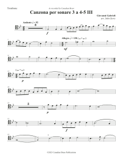 Canzon per Sonar A 4-5, III - Trombone von Canadian Brass Quintet (Download) 