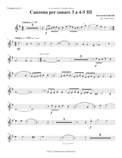 Canzon per Sonar A 4-5, III - Trumpet 1 in Eb (Alt) von Canadian Brass Quintet (Download) 