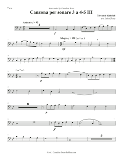 Canzon per Sonar A 4-5, III - Tuba von Canadian Brass Quintet (Download) 