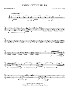 Carol of the Bells - Bb Trumpet 1 von Canadian Brass Quintet (Download) 