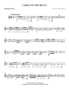 Carol of the Bells - Bb Trumpet 2 von Canadian Brass Quintet (Download) 