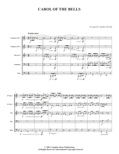 Carol of the Bells - Full Score von Canadian Brass Quintet (Download) 