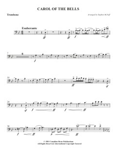 Carol of the Bells - Trombone von Canadian Brass Quintet (Download) 