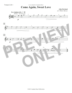 Come Again, Sweet Love - Bb Trumpet 1 von Canadian Brass Quintet (Download) 