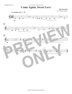 Come Again, Sweet Love - Bb Trumpet 2 von Canadian Brass Quintet (Download) 