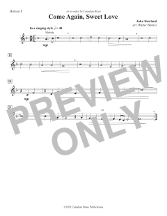 Come Again, Sweet Love - F Horn von Canadian Brass Quintet (Download) 