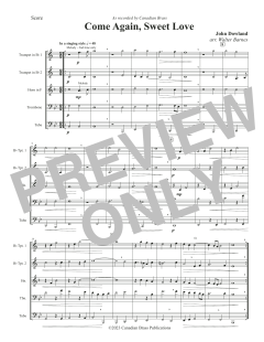 Come Again, Sweet Love - Full Score von Canadian Brass Quintet (Download) 