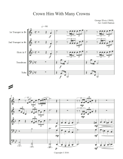 Crown Him With Many Crowns - Full Score von Canadian Brass Quintet (Download) 