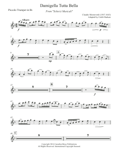 Damigella Tutta Bella - Bb Piccolo Trumpet von Canadian Brass Quintet (Download) 