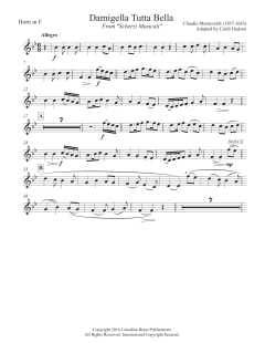 Damigella Tutta Bella - F Horn von Canadian Brass Quintet (Download) 