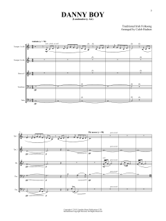 Danny Boy - Full Score von Canadian Brass Quintet (Download) 