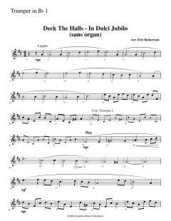 Deck the Halls (In Dulci Jubilo) - Bb Trumpet 1 von Canadian Brass Quintet (Download) 