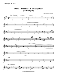 Deck the Halls (In Dulci Jubilo) - Bb Trumpet 2 von Canadian Brass Quintet (Download) 