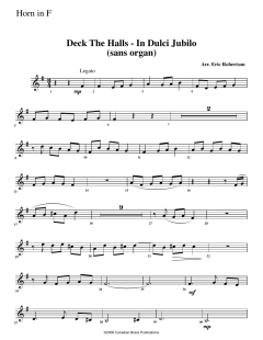 Deck the Halls (In Dulci Jubilo) - F Horn von Canadian Brass Quintet (Download) 