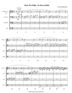Deck the Halls (In Dulci Jubilo) - Full Score von Canadian Brass Quintet (Download) 