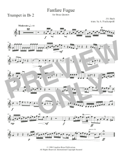 Fanfare Fugue - Bb Trumpet 2 von Canadian Brass Quintet (Download) 