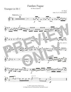 Fanfare Fugue - Eb Trumpet 1 von Canadian Brass Quintet (Download) 