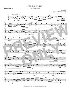 Fanfare Fugue - F Horn von Canadian Brass Quintet (Download) 