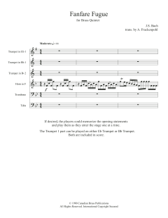 Fanfare Fugue - Full Score von Canadian Brass Quintet (Download) 