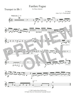 Fanfare Fugue - Trumpet 1 in Bb (Alt) von Canadian Brass Quintet (Download) 