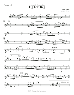 Fig Leaf Rag - Bb Trumpet 1 von Canadian Brass Quintet (Download) 