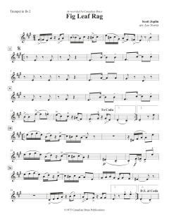 Fig Leaf Rag - Bb Trumpet 2 von Canadian Brass Quintet (Download) 