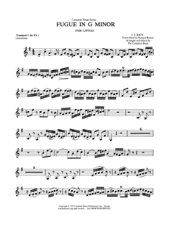 Fugue in G minor - Eb Trumpet von Canadian Brass Quintet (Download) 