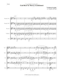 God Rest Ye Merry Gentlemen - Full Score von Canadian Brass Quintet (Download) 
