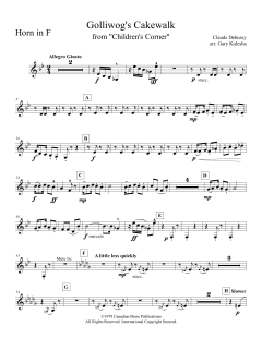 Golliwog's Cakewalk - F Horn von Canadian Brass Quintet (Download) 