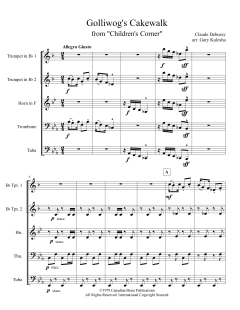 Golliwog's Cakewalk - Full Score von Canadian Brass Quintet (Download) 