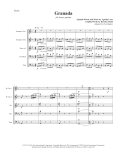 Granada - Full Score von Canadian Brass Quintet (Download) 