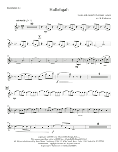 Hallelujah - Bb Trumpet 1 von Canadian Brass Quintet (Download) 